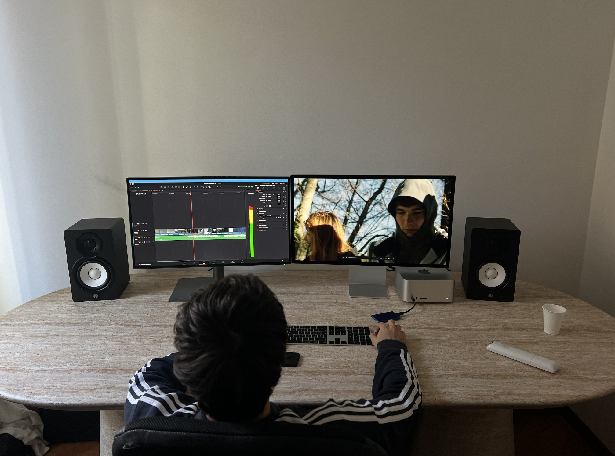 Luca Armocida's editing studio